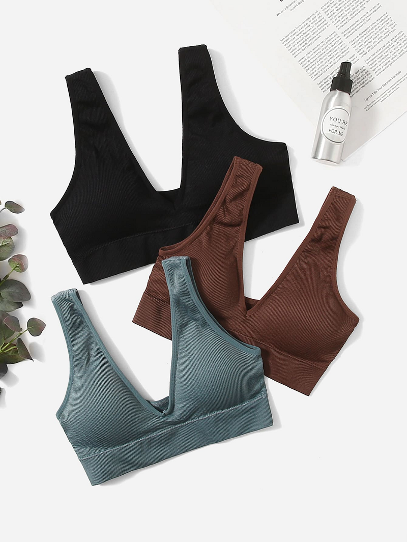 Seamless Sports Bra 3pcs Set