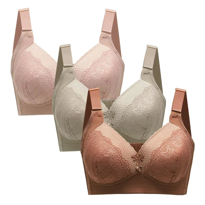 38C Bras for Women 3 Pack Everyday Bra Women's Full Figure Wirefree Bra for women